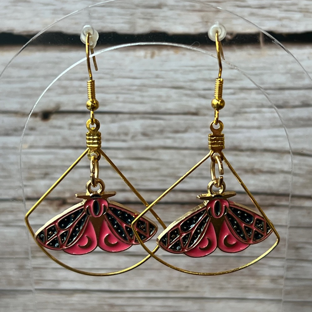Moth Earrings - Picture 2 of 6